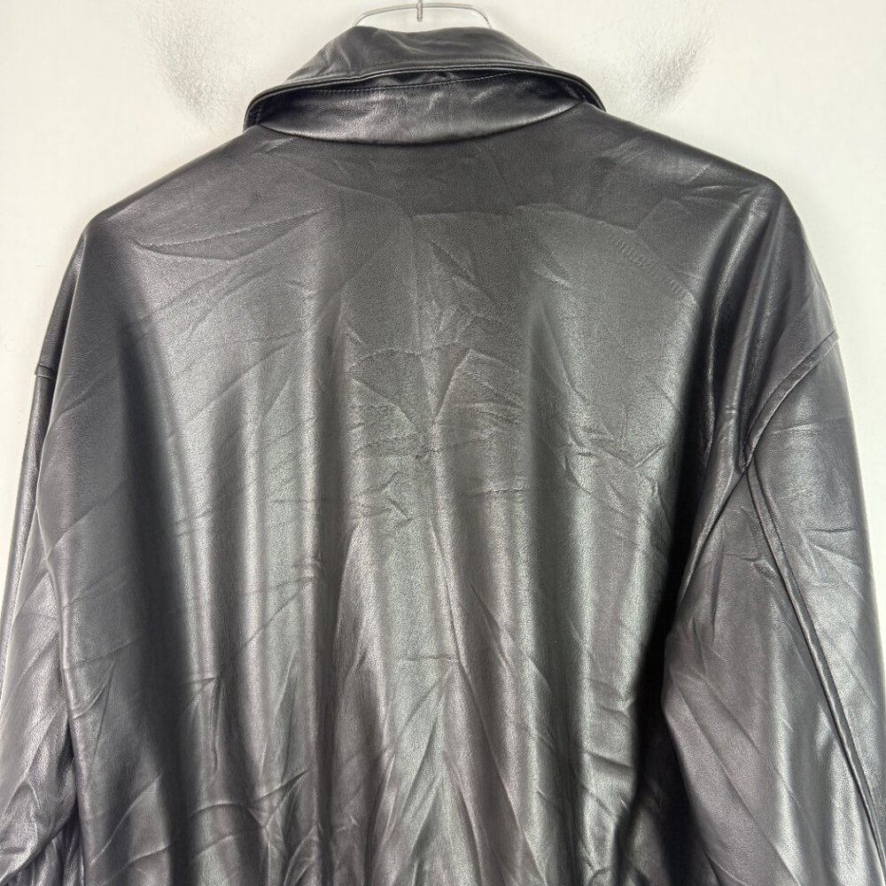 NWT Levi's Lightweight Faux Leather Bomber Jacket Zippers Black Size XL NEW - Picture 13 of 16